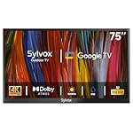 SYLVOX Outdoor TV, 75 inch Smart TV Waterproof Outdoor TVs, 4K Weatherproof Television for Outside, Support Google Assistant, Chromecast, 1000 nit Brightness Partial Sun (Deck Pro 2.0/2024)