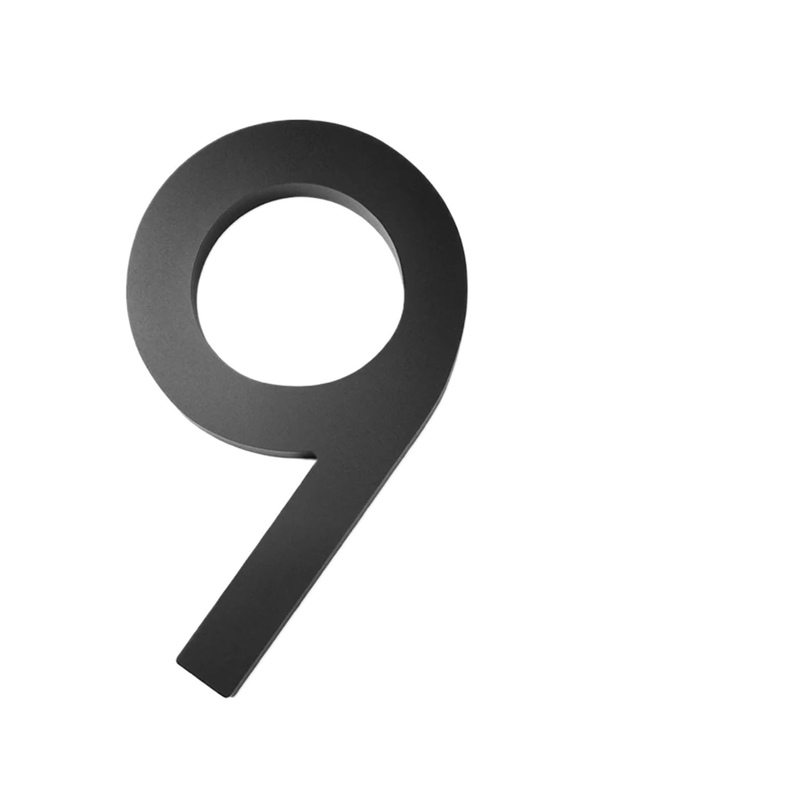 1 Pcs Floating House Number Modern Letters Door Alphabet Home Outdoor Black 3D Numbers Address Plaques For Wall(9)