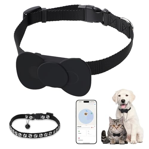 Domigard Collare GPS per Gatti e Cani con 2 Collari Regolabili, Localizzatore GPS con Apple Find My (Solo iOS), Impermeabile IP67, Senza Abbonamento Mensile, GPS Tracker per Gatti e Cani