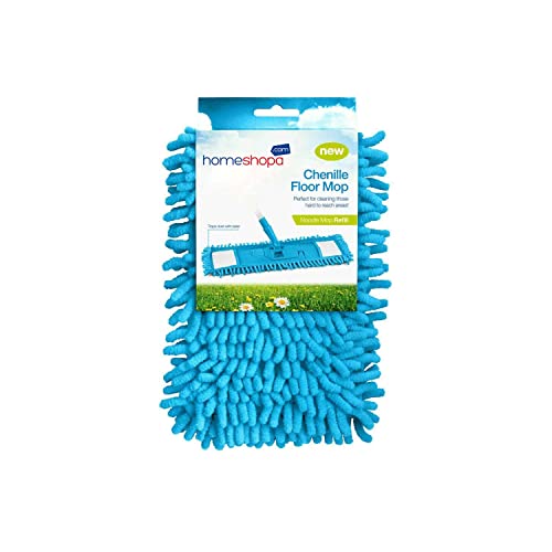 Homeshopa Microfiber Mop Pads, 1 Pack Replacement Cleaning Pads, Refill Chenille Noodle Mop Head, Super Absorbant, Reusable Washable Mop Pads, Dry Wet Mop Head for all Floor Types