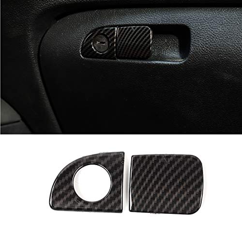 GZXinWei Co-Pilot Glove Box Handle Cover for Dodge Challenger 2015-2020 2021 2022 2023 Charger 2011-2020 Interior Carbon Fiber Sticker Trim Decoration