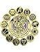 Avengers Marvel Infinity War Official Infinity Gauntlet Pin Set | Features Superhero Seals & Infinity Gauntlet | Set of 2 Yellow