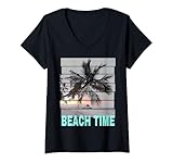 Beach time vintage spiaggia palma mare tramonto