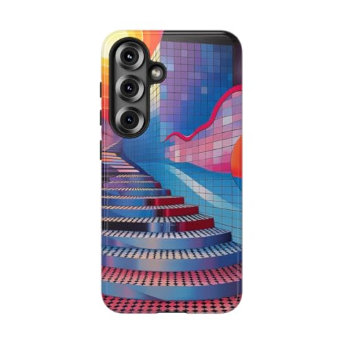Coque Samsung S25 rigide bleu pour éviter les rayures avec style artistique