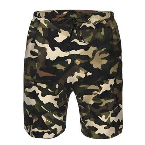 Camo Print Stylish Beach Shorts Swim Trunks Lightweight Breathable Summer Outdoor Activities4