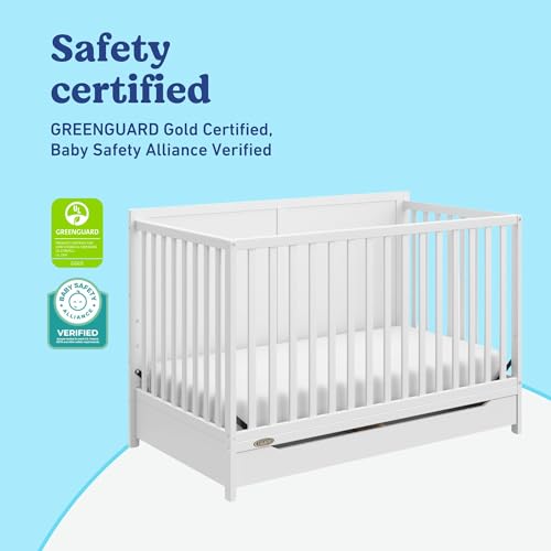 Graco Melrose 5-in-1 Convertible Crib with Drawer, White - image 3