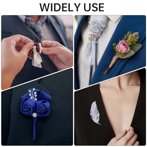 100Pcs Brooch Clasp Pin Backs Safety Clasp Bar Pins with 2 Holes Locking Pins Silver Metal Pin Backs, Name Tag Pin Clips Jewelry Pins for Enamel Badges Sewing Wedding Citation Bars Making Corsage - Thumbnail 7