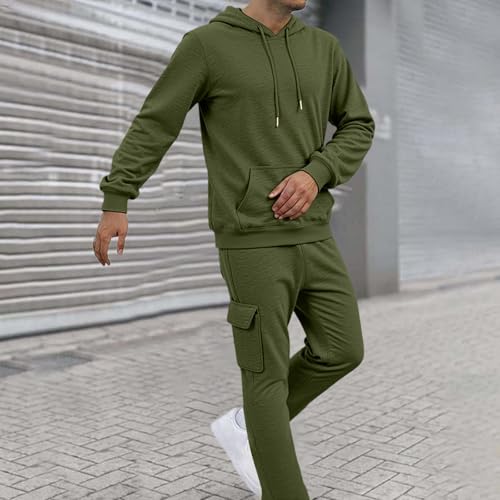 Sweatsuits for Men Fleece Hoodie and Sweatpants Set Athletic Workout Track Suits 2 Piece Set Sweat Suit Outfits3