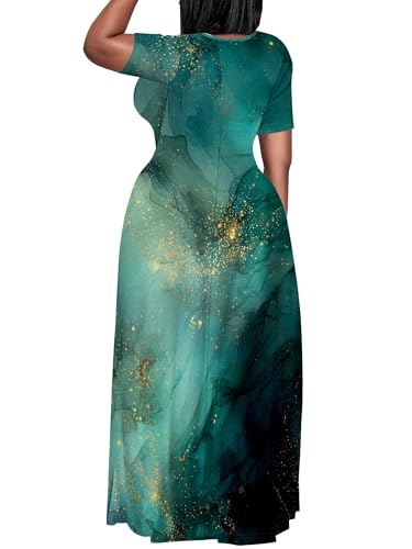 Image of Plus Size Maxi Dresses for Curvy Women T-Shirt Summer Sun Dresses Loose Fit