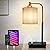 OYedis 3-Way Dimmable Touch Control Bedside Lamp with USB A+C Ports and Outlet,Side Table Lamp with Fabric Shade Desk Lamp for Bedroom Living Room Bulb Included