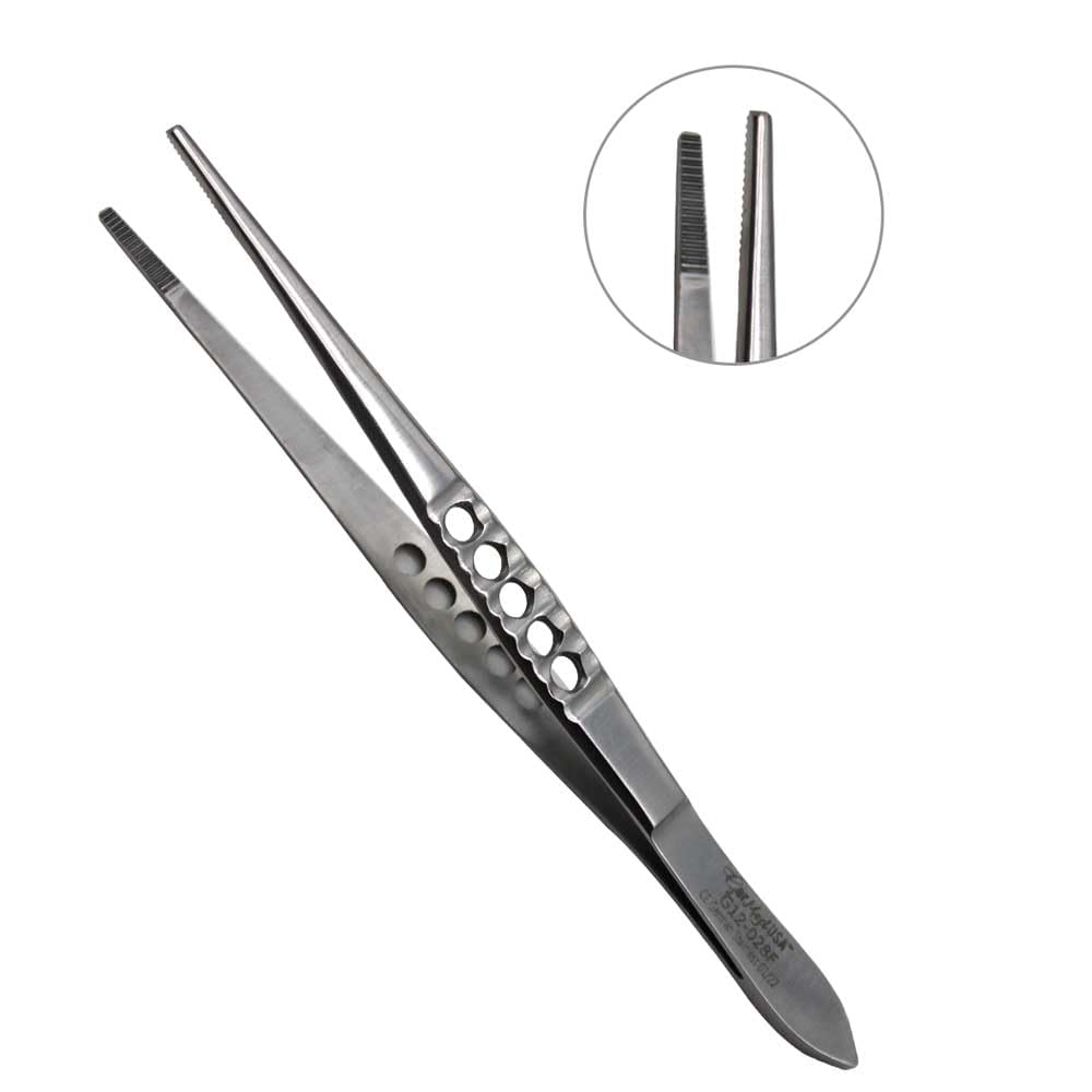 Thumb Tissue Forceps Serrated, 5 1/2