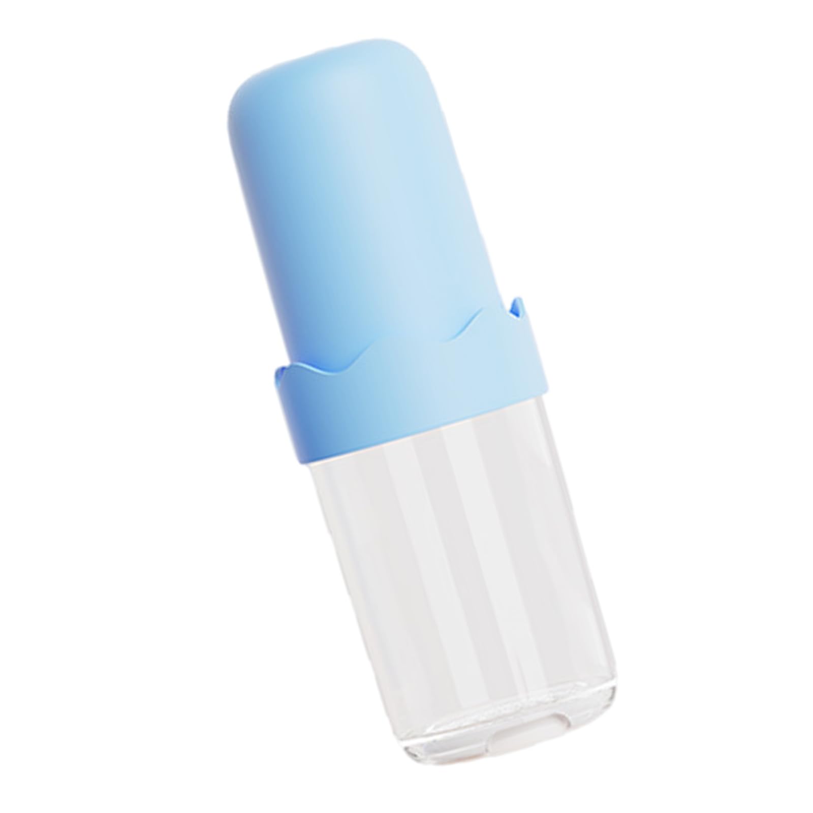 Tfaoys White And Blue Toothbrush Holder Casetransparently Case Hygienic Storage Solution For Camping Trip Bathroom Use Toothbrush Storage Cup