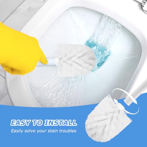 Image of 2pcs Toilet Brush Replacement Head, Plastic Replacement Toilet Bowl Brush Head, Toilet Brush Replacement, Toilet Bowl Brush Head Replacement Bathroom Cleaning Tool