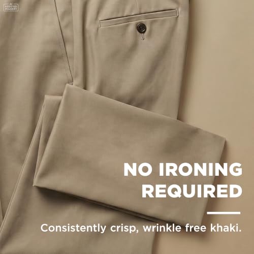 Image of Haggar Men's Classic Fit Premium No Iron Khaki Pant
