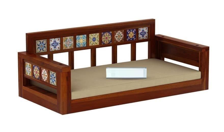 Image of Sheesham Wood Swing for Balcony | House Swings for Living Room | Wooden Patio Jhula for Home Indoor, Garden Outdoor & Balcony | Rosewood, Honey Finish