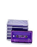 FYDELITY Purple Chrome Cassette Tape Blank Cassette Tapes for Recording Blank Audio Tapes Clear Audio Cassette Tape Colored Cassettes Tapes Color Empty Cassette Tape Recordable Tapes-5 Pack 60 Minute