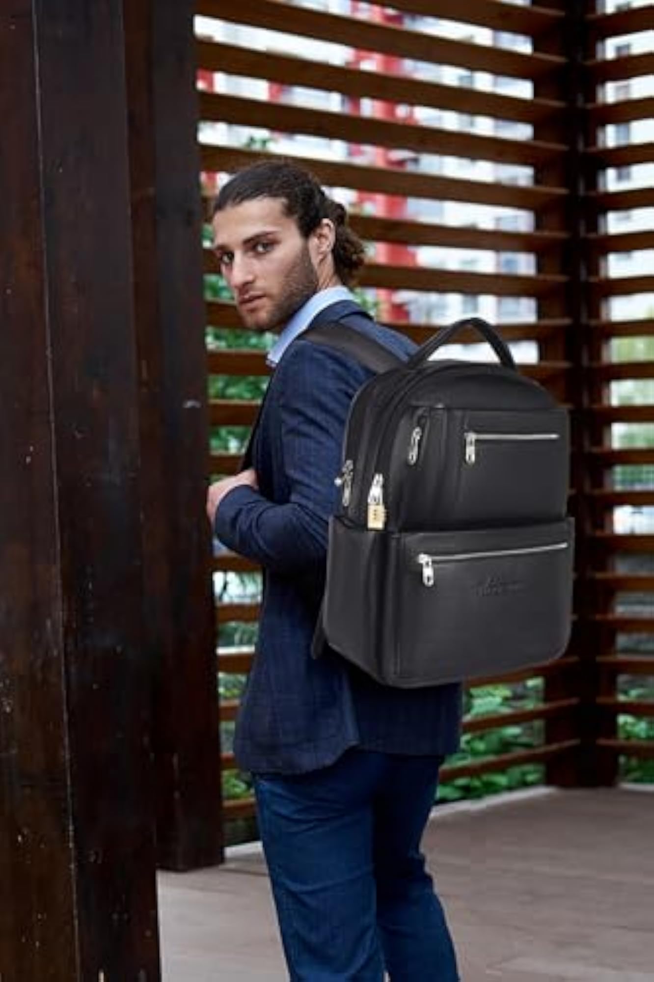 Genuine Leather Backpack Laptop Bag