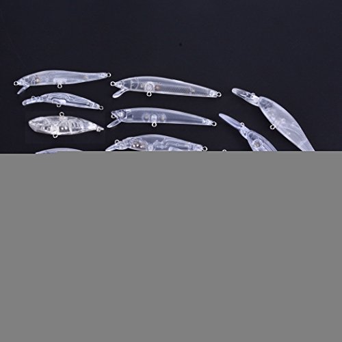 Aorace Blank Hard Lures Kit Unpainted Fishing Baits Sets Crankbait Wobblers Freshwater Fish Lure Wobblers Minnow Lure Bodies Fishing Tackle