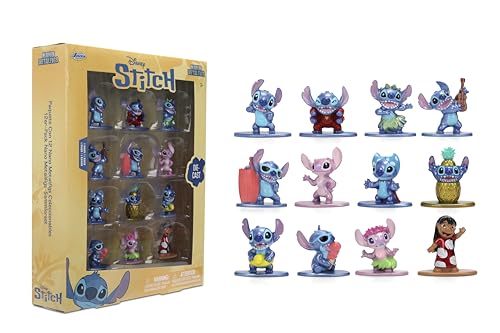 Jada Disney Stitch Nano Metalfigs 12-Pack – Series 1 Toys, Featuring Stitch, Angel, Lilo & More – 1.65” Die-Cast Mini Figures