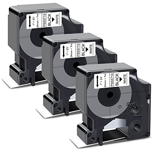 Ruban pour DYMO LabelManager, lot de recharges 24mm Pristar pour organiser le bureau et le garage