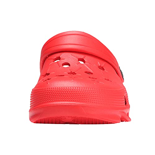 Kids Clogs, Toddler Clogs For Boys And Girls Non-Slip Breathable Kids Garden Clogs High Elasticity Kids Sandals Indoor Outdoor Beach Sandals Children Classic Slippers Pepper-Toddler 4 Red #TOP4