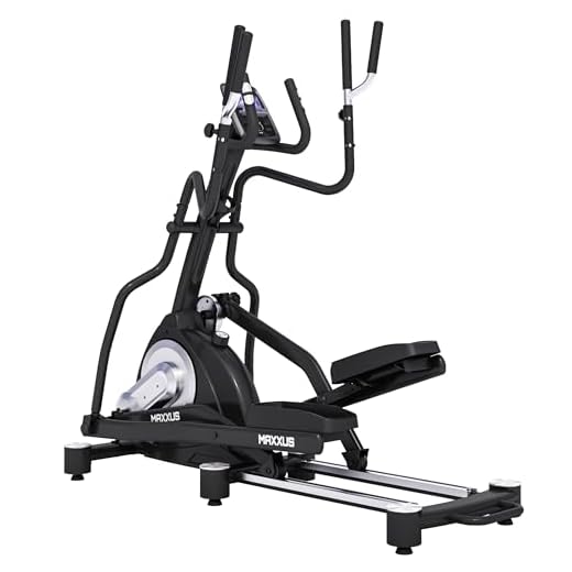 MAXXUS Crosstrainer CX 7.5 - Verstellbar, 25 kg Schwungmasse, 12 Programme, 16 Widerstandsstufen, Magnetbremssystem, 160kg, Flaschenhalter, Handpulssensoren - Ellipsentrainer, Heimtrainer für Zuhause