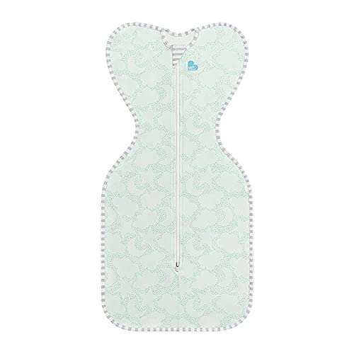 Image of Love to Dream Organic Swaddle, Baby Sleep Sack, Swaddle Up Self-Soothing Swaddles for Newborns, Get Longer Sleep, Snug Fit Helps Calm Startle Reflex, 1.0 Tog Sleep Sack, 8-13lbs, Mint