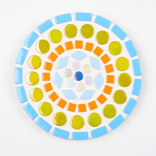 Mosaïque en verre orange pour projets de mosaïque durables - 4