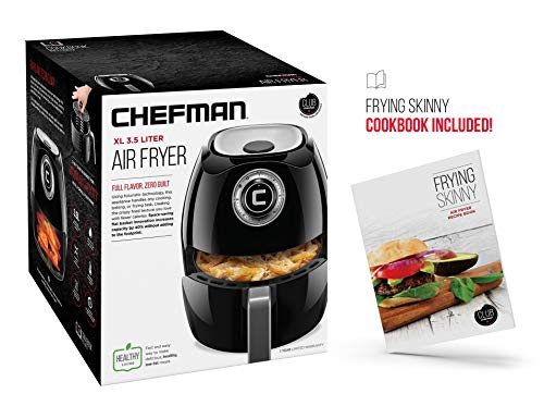 image for Chefman 3.6 Quart Air Fryer Oven with Space Saving Flat Basket, Oil Fr