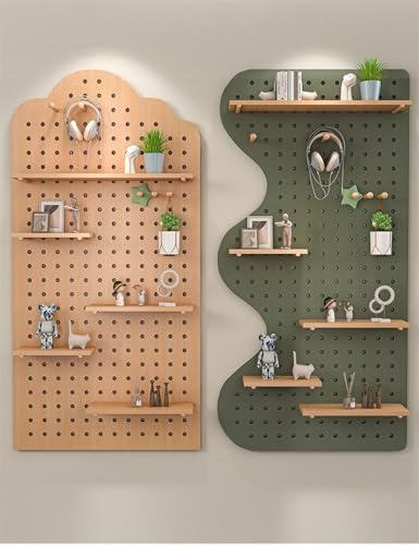 Panneau perforé en bois avec kit de rangement mural complet pour bureau - 2