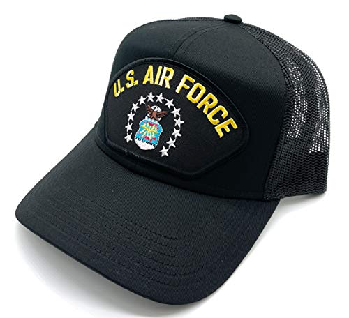 Gorra beisbolera ajustable con parche USAF malla miniatura 1