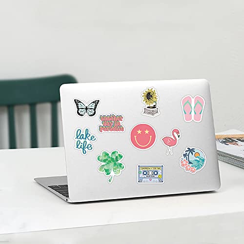 200Pcs Trendy Aesthetic Stickers For Water Bottle Laptop Summer Stickers Bulk For Women Adults Teen Boys Kids Girls, Waterproof Vinyl Cute Stickers Pack For Helmet Guitar Computer Tumbler Scooter Decals, Stickers Variety #TOP5