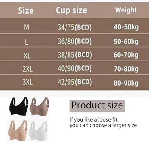 Intensivte Bra, Women's Ribbed Push Up Adjustable Wireless Bra, Adjustable Wireless Bras Anti Sagging3