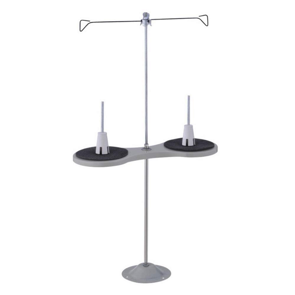 Soporte de hilo LNKA para máquina de coser industrial con base blanca y capacidad de 2 bobinas