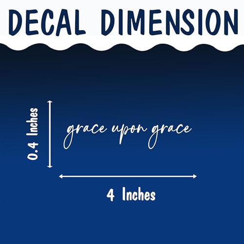 Image of Set 2Pcs Grace Upon Grace Rearview Mirror Decal Funny Christian Jesus Meme Humor Sticker Water Bottle Laptop Window Vinyl Waterproof 4x0,8 inch Car Decals Accessories for Friend Coworker Dad Mom