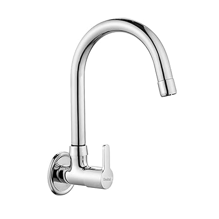 Cloudtail Brass Sink Cock Faucet/Tap | Sink Cock with 360 Degree Swivel Spout Faucet (Flora)