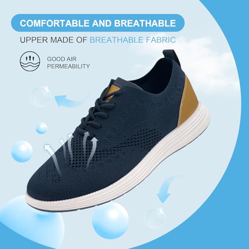 Image of Casual Dress Shoes for Men Business Oxfords Fashion Sneakers Comfortable Loafers Men's Walking Shoes