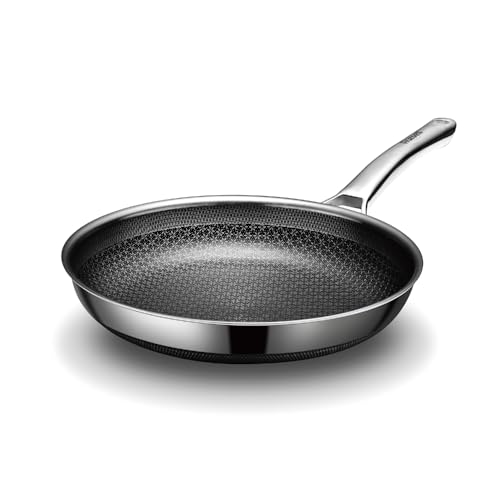 Non Toxic Frying Pan SNOWCLAD Frying Pan, 10 Inch Hybrid Non Stick
