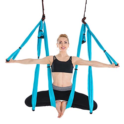 Himifuture Yoga Hamaca Columpio Trapecio Set Anti Gravedad Ultra Fuerte Cómodo Ejercicios Pilato Fitness Flexibilidad Núcleo Fuerza Pérdida de peso, Osos 400lbs