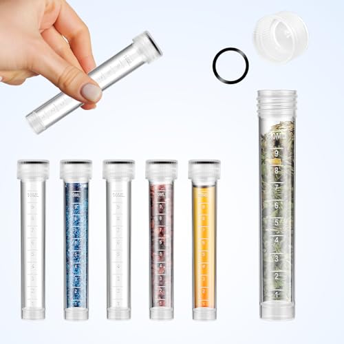 10PCS 10ml Clear Plastic Test Tubes with Caps, Sample Frozened Test Tubes Vials Seal Cap Container for Laboratory School Scientific Experiments, Liquid Storage - Image 4
