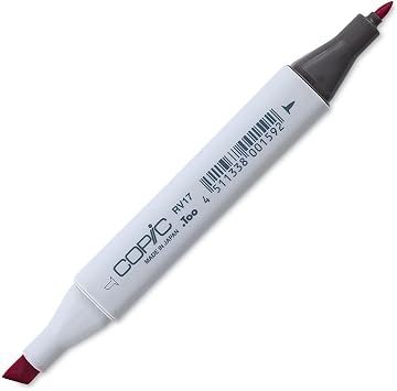 Copic Classic, Dual-Tip Alcohol Marker, RV17-Copic, Deep Magenta
