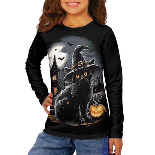 Long Sleeve Shirts for Teen Girls Vintage Soft Girls Blouse Fall Winter Outfits Crewneck Shirt for School Day 3-16Y3