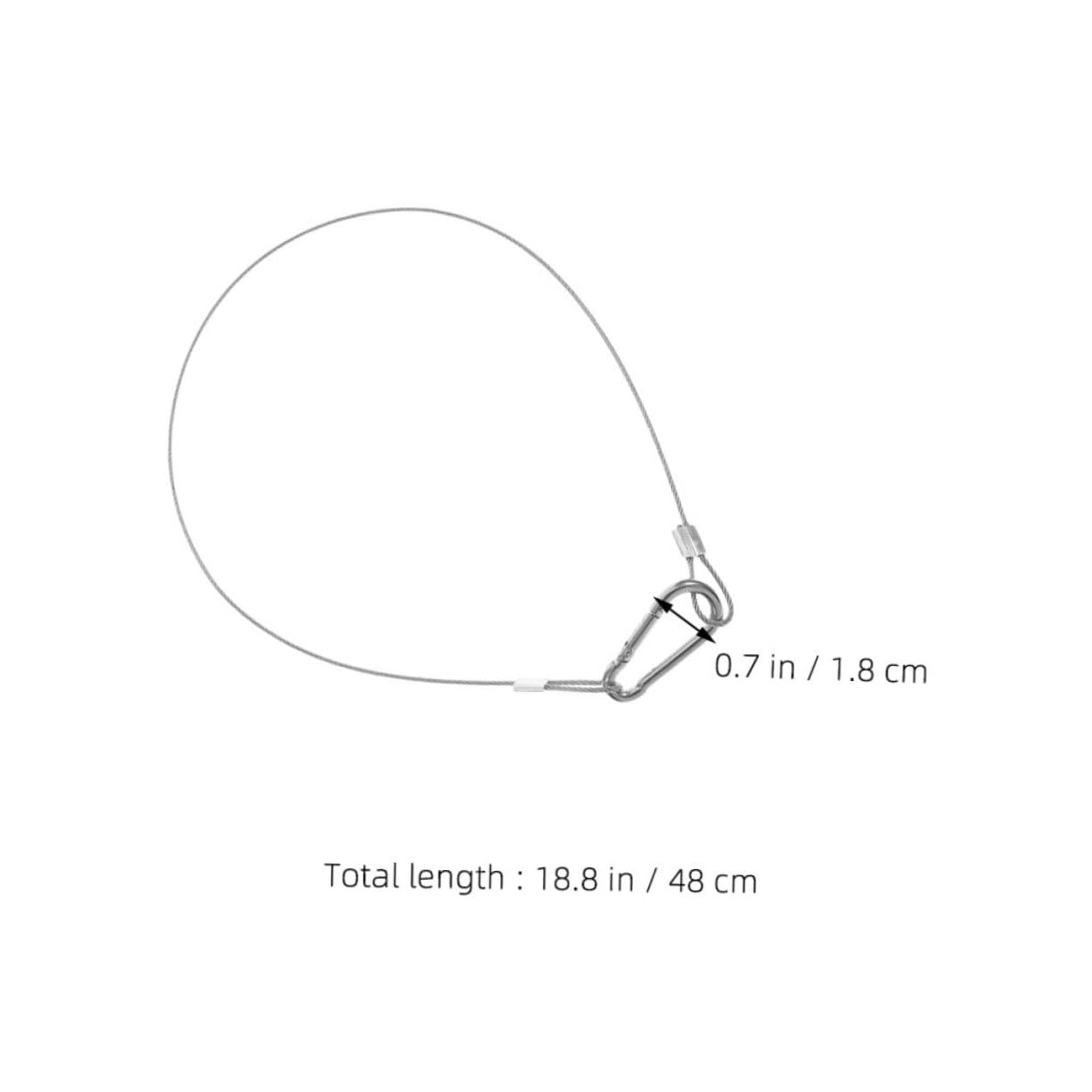 Cabilock Security Cable Locks Set Heavy Duty Steel Cable Loops for Luggage Stage Lighting Plant Hooks 6 Pieces