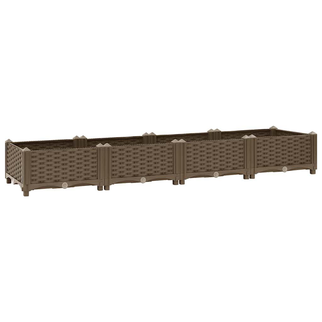 Jardinera de polipropileno para balcón, terraza, 160 x 40 x 23 cm