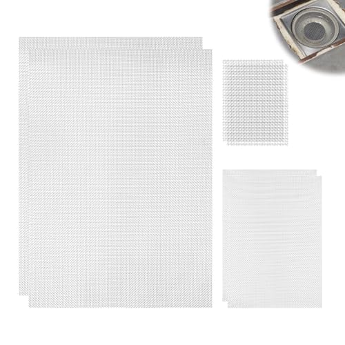 6 Pcs 304 Stainless Steel Woven Wire Mesh, 0.85 mm Hole Metal Filtration Filter Sheet, Corrosion-Resistant & Easy to Cut Weep Hole Screen for Chicken Vent Garden Windows Doors Kitchen (6 Pcs Mix)