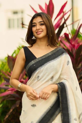 Image of H&J INNOVATION Women's SOFT LILAN SLAB ATTRACTIVE CHARMFULL BEAUTIFUL RICH PALLU & JACQUARD WORK RUNNING EXCLUSIVE BORDER 5.5 Meter Saree| 0.8 Meter Unstitched Blouse Piece HJ-5818