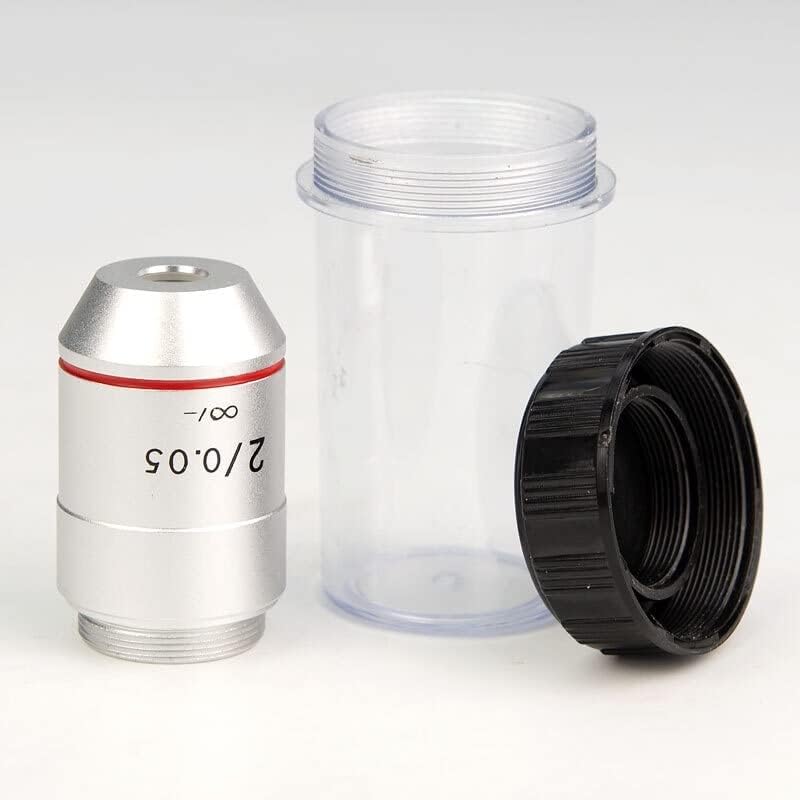 顕微鏡アクセサリーキット 195生物学的顕微鏡無彩色無限目の対物レンズ1x 2x距離30mm 20mm 顕微鏡スライド(2x)