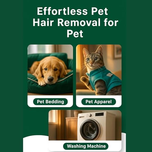 Image of Pet Hair Dissolver for Washing Machine - Dog & Cat Hair Remover, 96.7% Hair Dissolution, Stain /Hair Remover for Laundry, Up to 6 Months of Use, HE /Top /Front-Load Compatible, Septic Safe