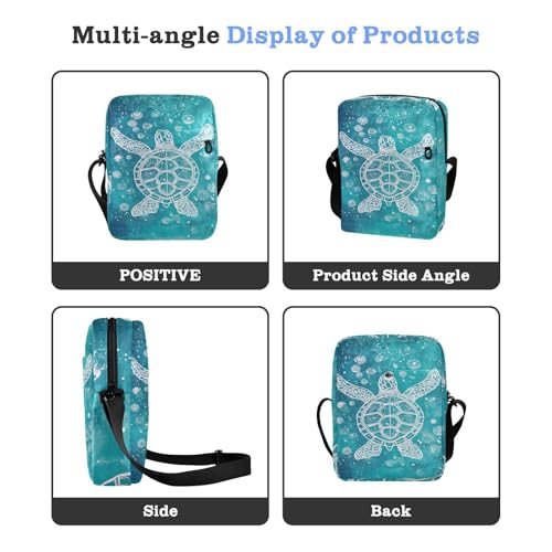 Summer Turtle Bubbles mens messenger bag crossbody mens shoulder bag Woman Shoulder Handbags Adjustable Strap for Shopping Travel4