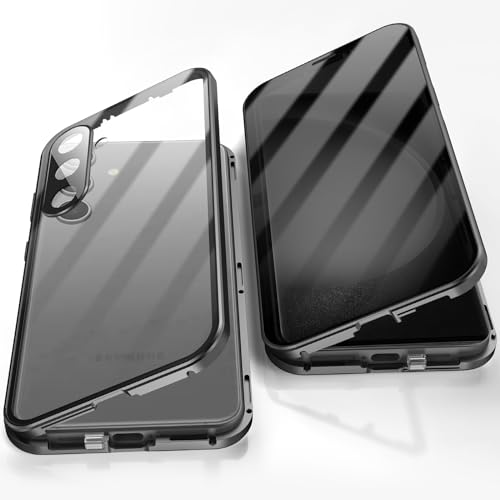 Housse protection intégrale Samsung S24 Plus en verre trempé privacy et cadre métal